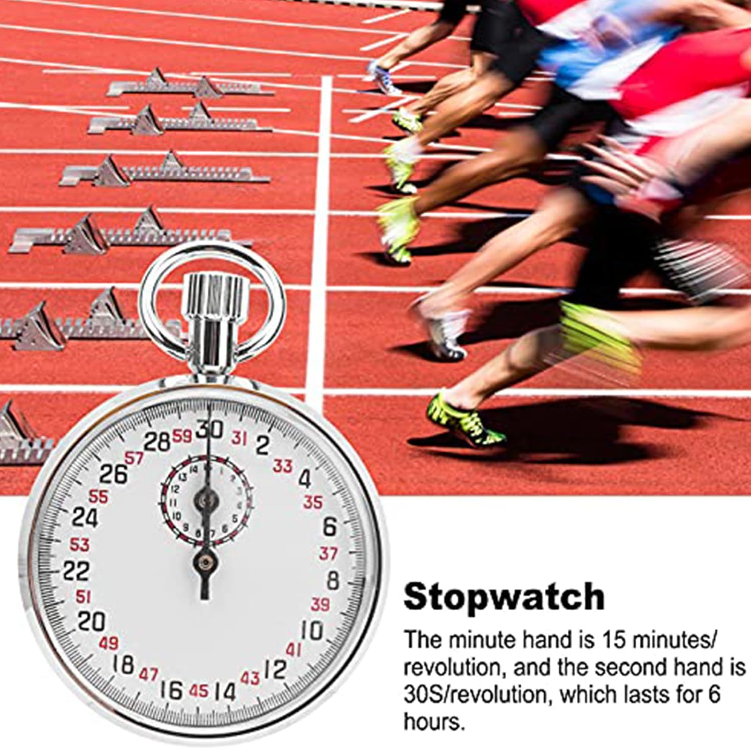 Handheld SXJ504 Mechanical Stop Watch Stopwatch Timer for Sports Event Accurate Timing for Referees Enthusiasts Mechanical Stopwatch
