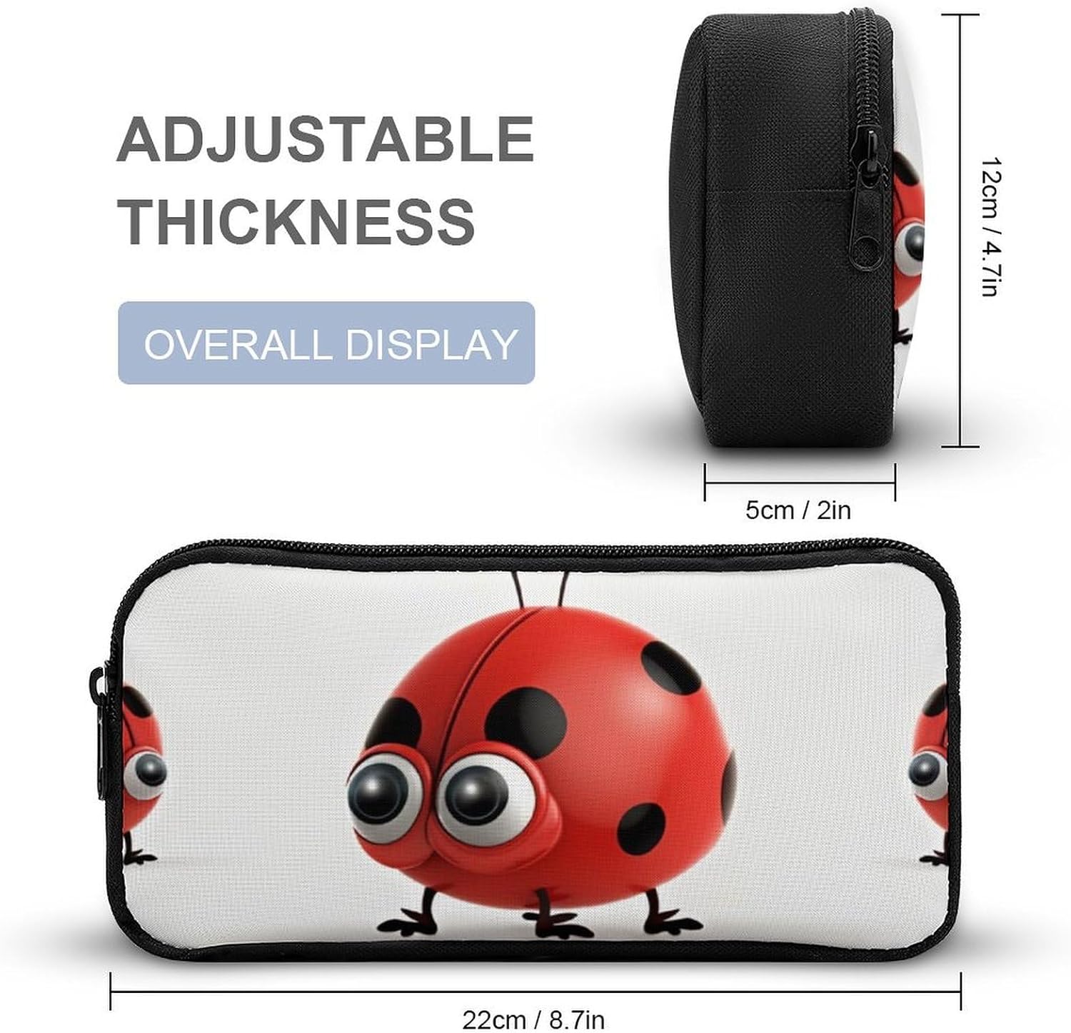Large Capacity Pencil Case Multi-Purpose Makeup Pouch With Sturdy Zipper image 2