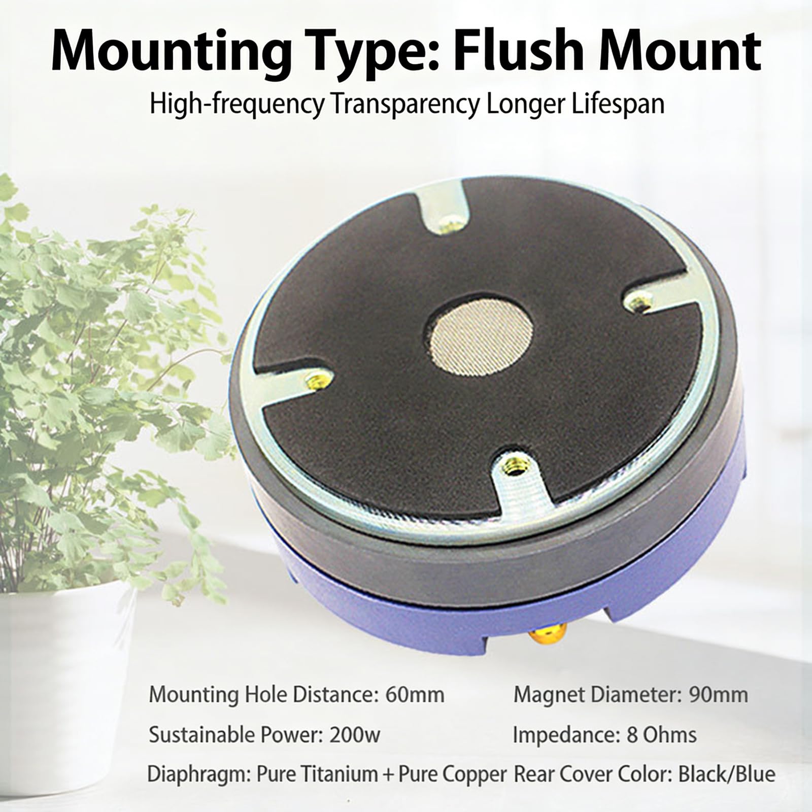 Altoparlanti Tweeter efficienti da 8 Ohm, 200 W, corno acuto per dispositivi home theater, perfetti per feste e piccoli raduni, maggiore chiarezza del suono