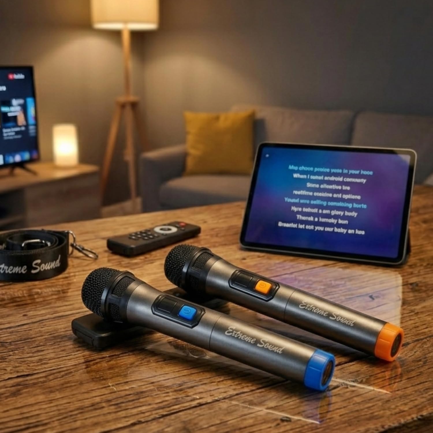 Cassa Portatile Bluetooth Ricaricabile – KIT Karaoke + 2 Microfoni - Autonomia fino a 48 ore - Radio FM, TWS, USB, AUX LED RGB, 2 Subwoofer16 cm -