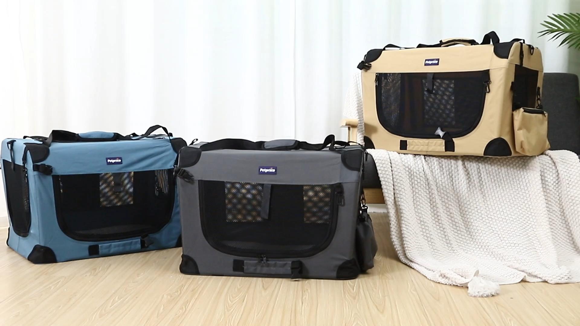 Gabbia Da Viaggio Per Cani 81x58x58cm - Portatile, Pieghevole, Con Copertura Morbida, Per Cani Medi/Grandi - Foto 11