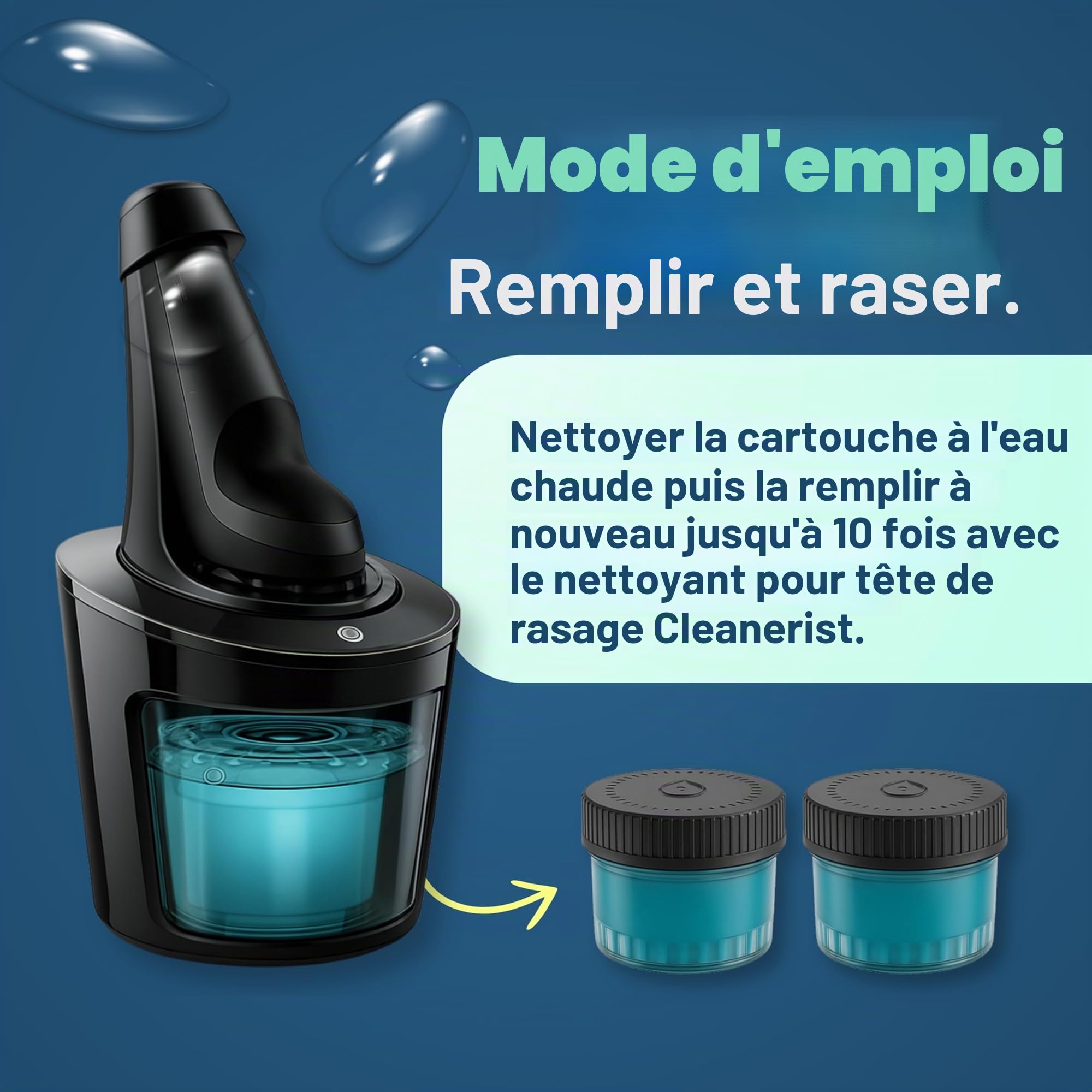 Jet & Smart Fluid Liquide de nettoyage pour rasoir Philips des séries 5000/7000/8000/9000–