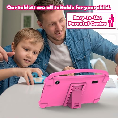 Miniatura 4 de Tableta para niños de 7 pulgadas, tabletas Android de cuatro núcleos para niños pequeños, tableta para niños con almacenamiento de 32GB, 4GB de RAM,