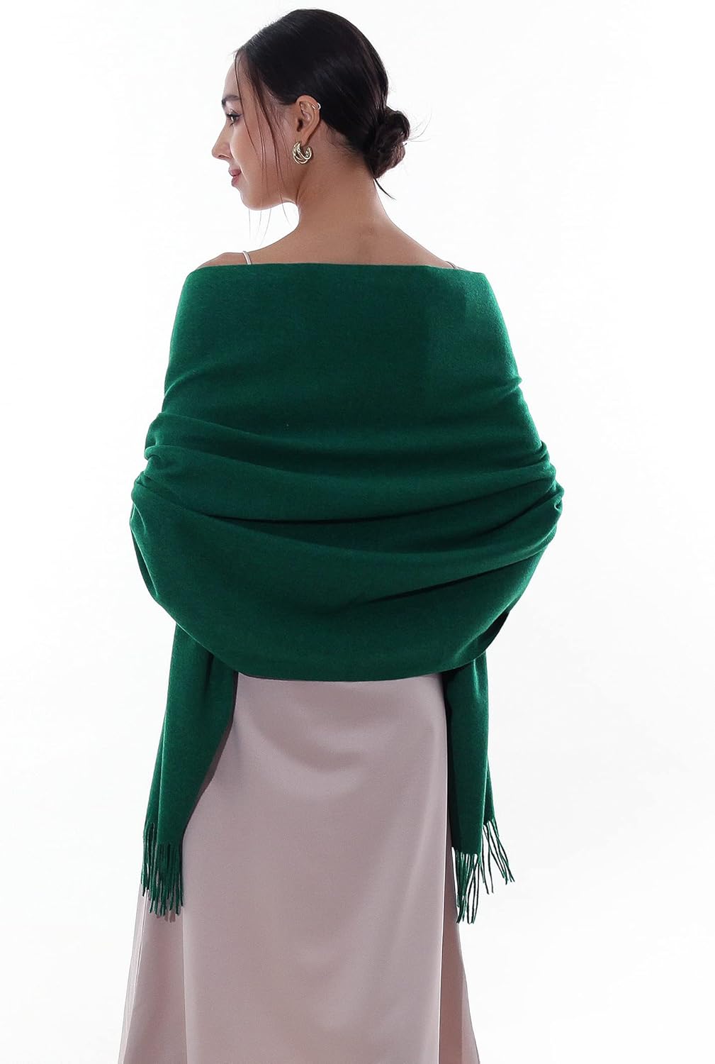 RIIQIICHY Winter Scarfs for Women Pashmina Shawls Wraps for Evening Dresses Large Warm Soft Scarves - Image 2