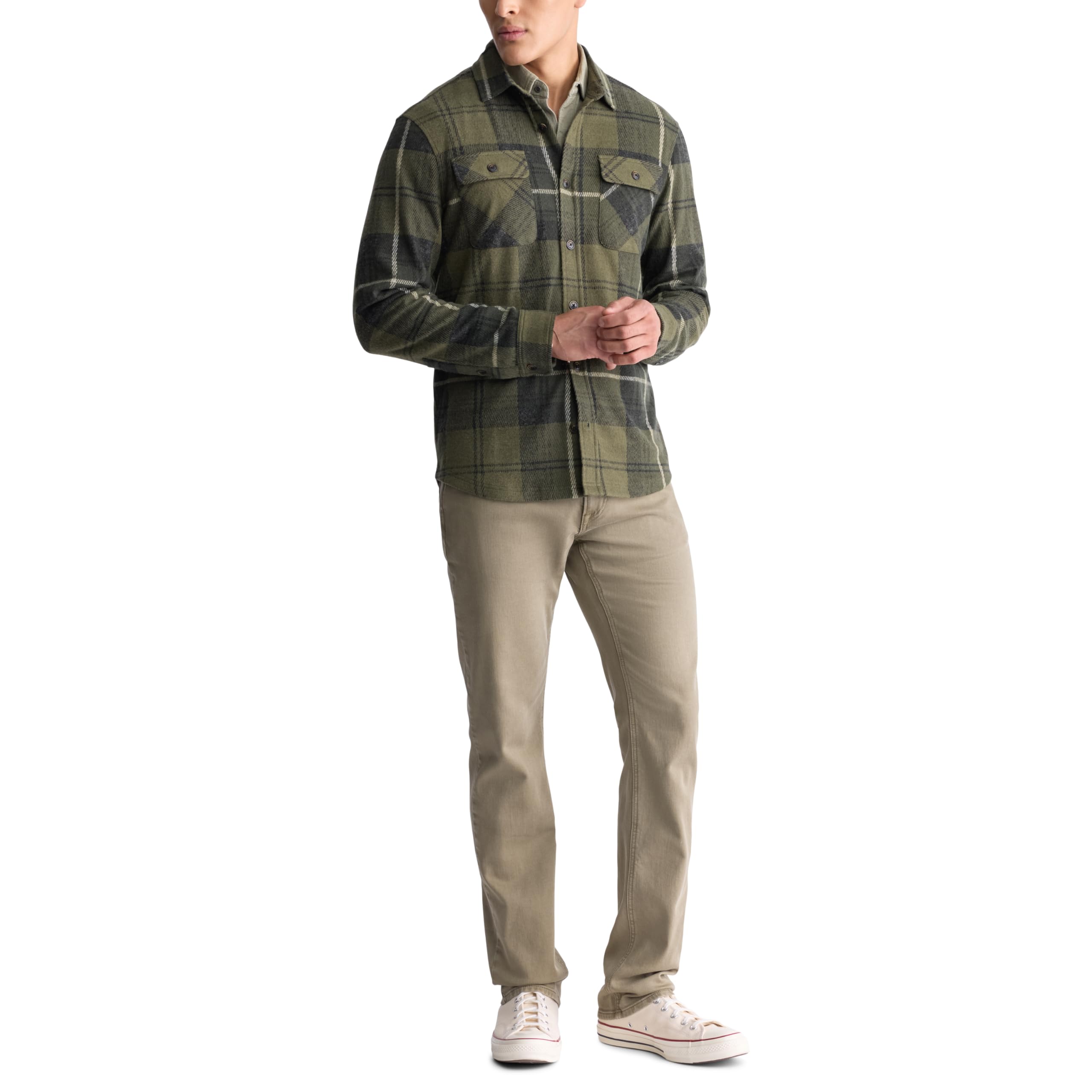 Buffalo David Bitton Koszula z długim rękawem z zapięciem na guziki Mężczyźni Long Sleeve Button Down Blanket Shirt