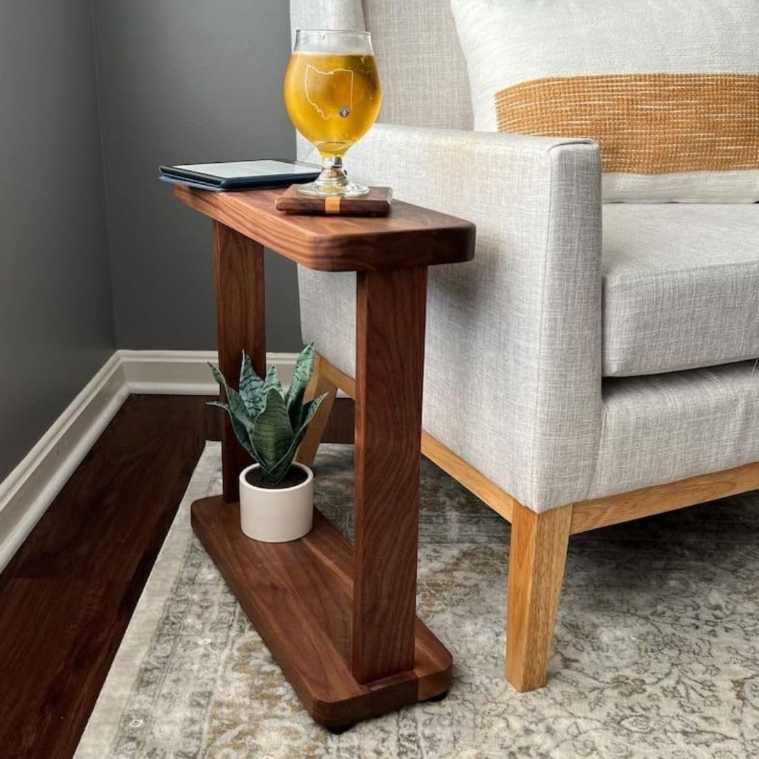 Streema art Wooden Side End Table Tea Table for Living Room | Sofa & Bedside Nightstand Decor Furnitures Accent Table - Natural Finish (B0D6K2YR3Y) Amazon Price History, Amazon Price Tracker