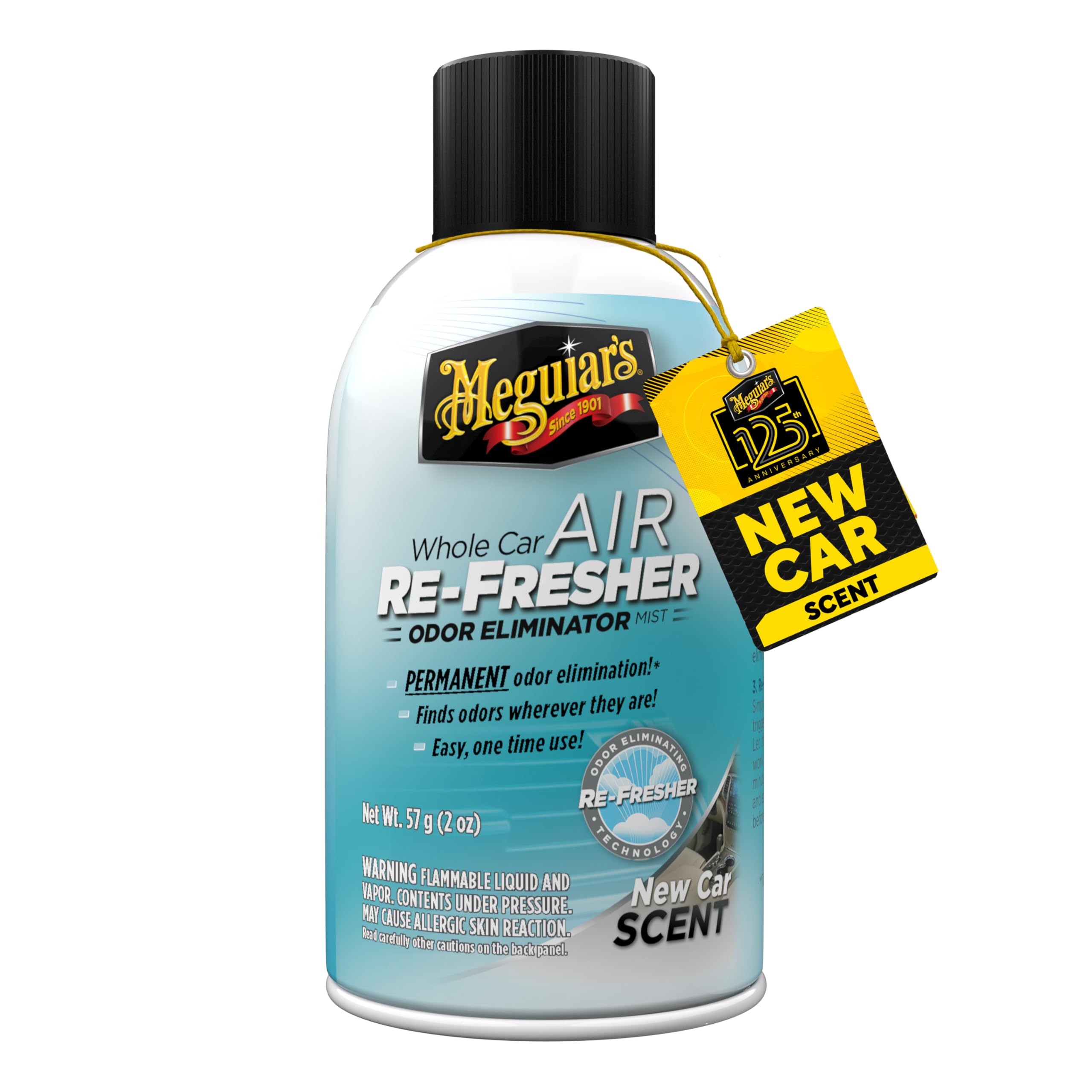 Meguiar'S Car Air Freshener/Odor Eliminator Black/Blue, 57g, G16402