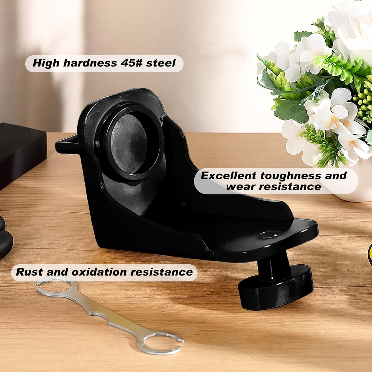 Pelopy 2 Pack Shipping Containers Bottle Jack Lug Leveler with U-Shaped Handle Heavy Duty Storage Container Leveler Booster Lifter for Shipping Industry, Logistics, Warehouse Management(Black)