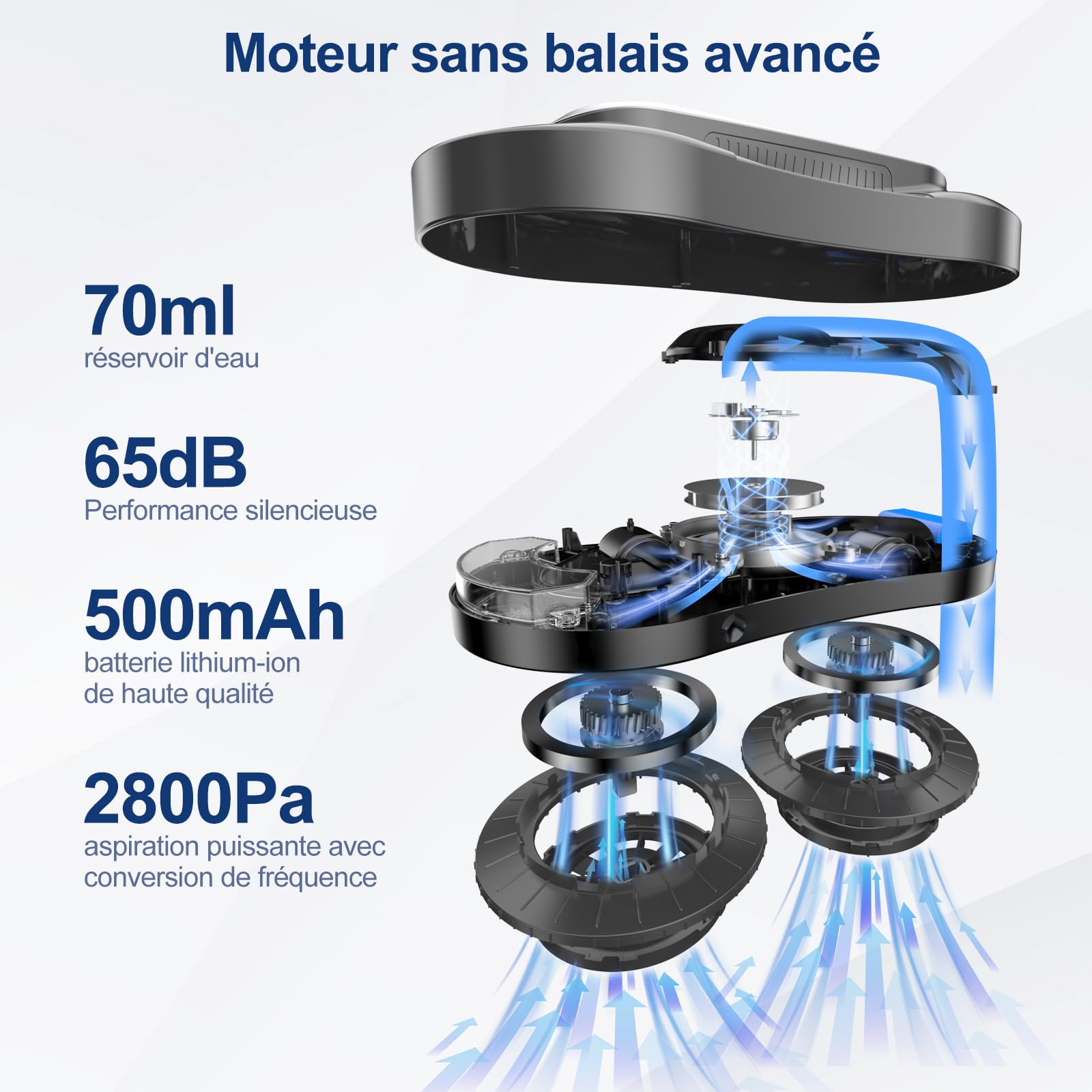 Robot Laveur de vitre IA Double pulvérisation avec Application