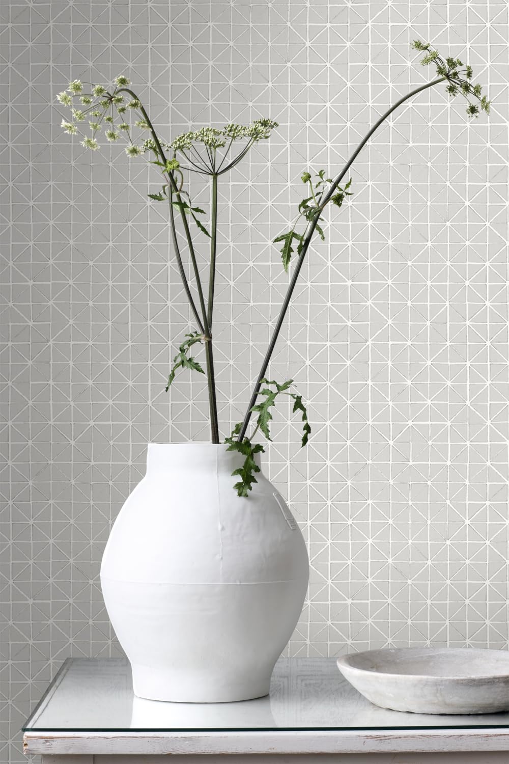 Esta Home papel pintado formas geométricas gris pardo 53 cm x 10.05 m