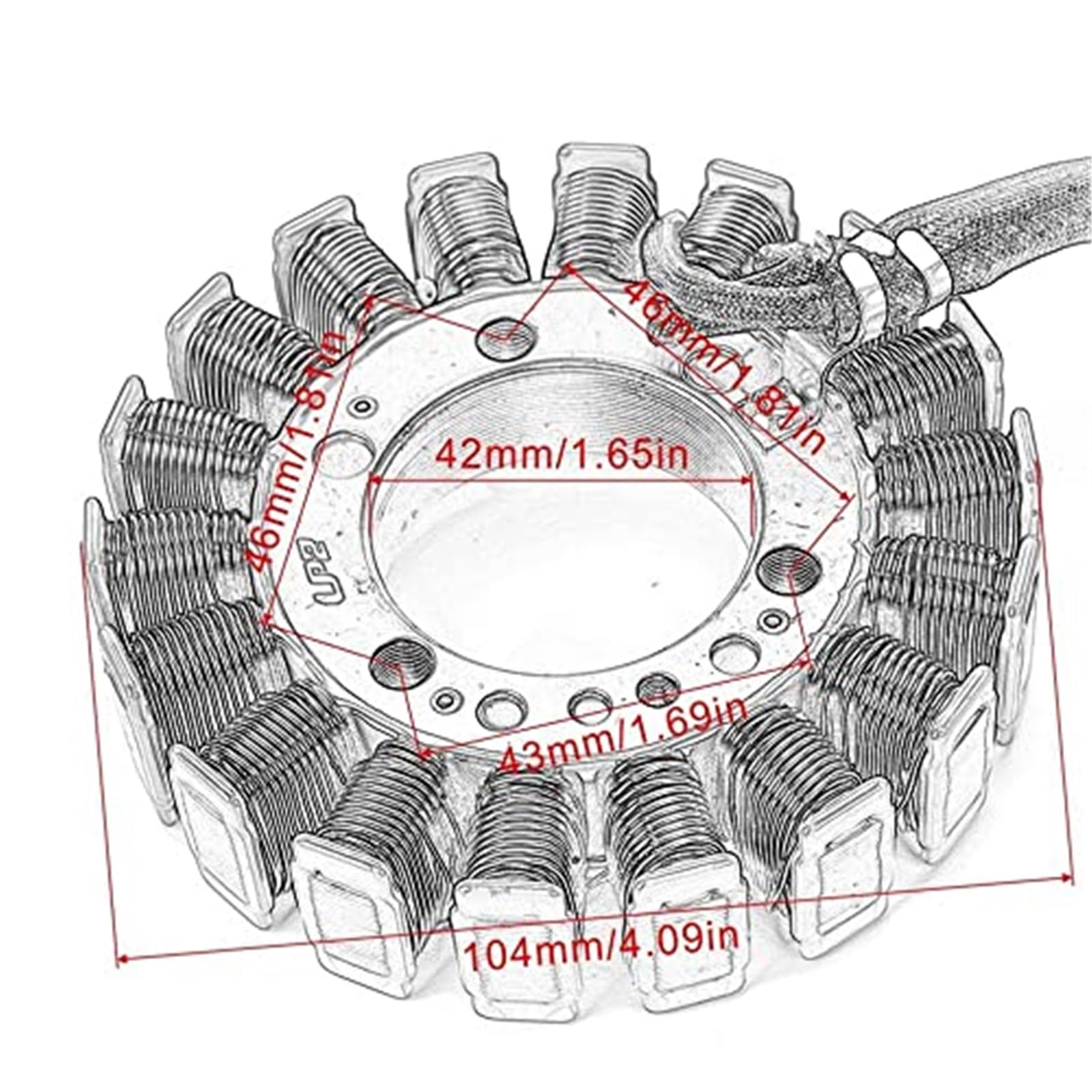 5GM-81410-00-00 Generator motocykla Magneto uzwojenie stojana