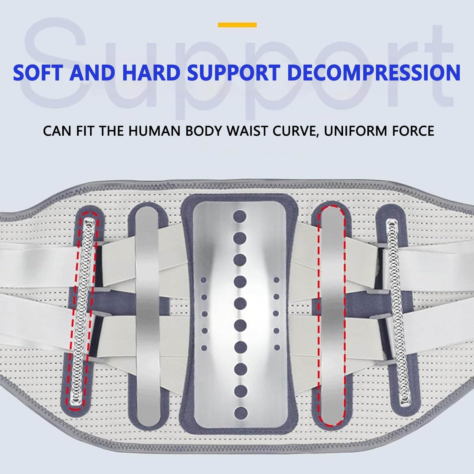 Amazon.co.jp: ランバーサポートベルト， 幅広スチールプレート