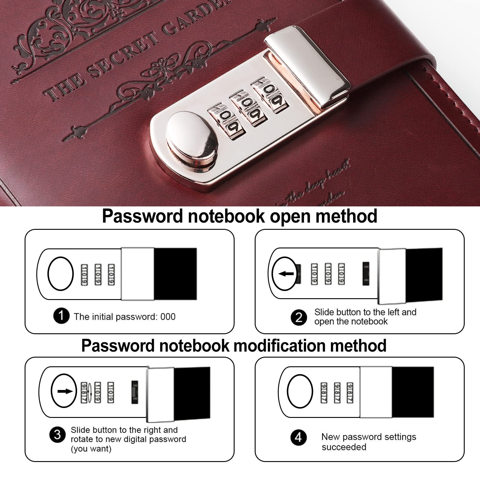 Amazon.co.jp: XIYUNTE 日記 ロックとペン付き A5 PUレザー