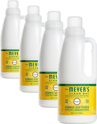 Miniatura 16 de MRS. MEYER'S CLEAN DAY Suavizante líquido para telas, infundido con aceites esenciales, sin parabenos, madreselva, 32 onzas (32 cargas)