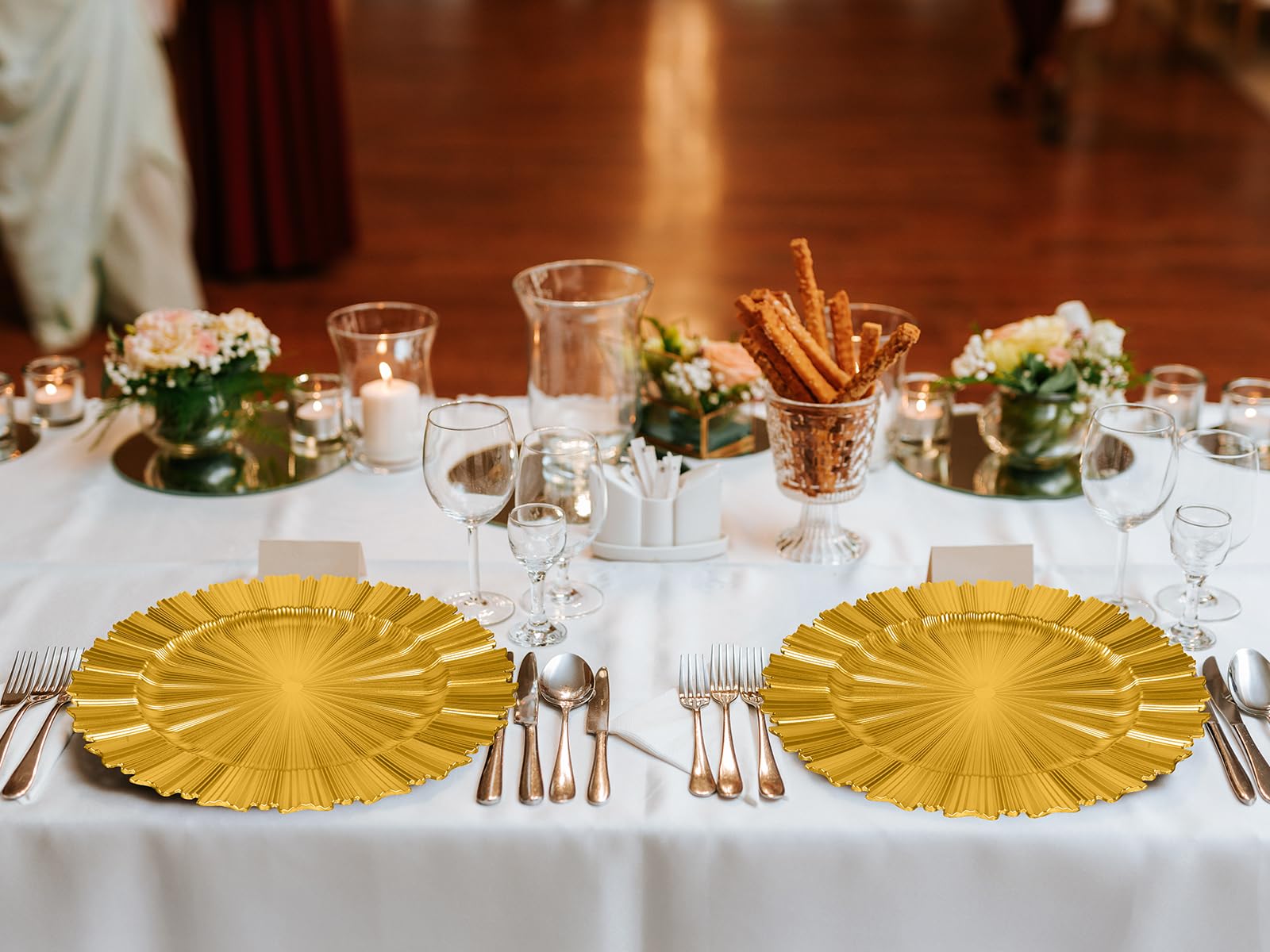 Amazon.co.jp: ゴールドチャージャープレート6個セット:感謝祭や