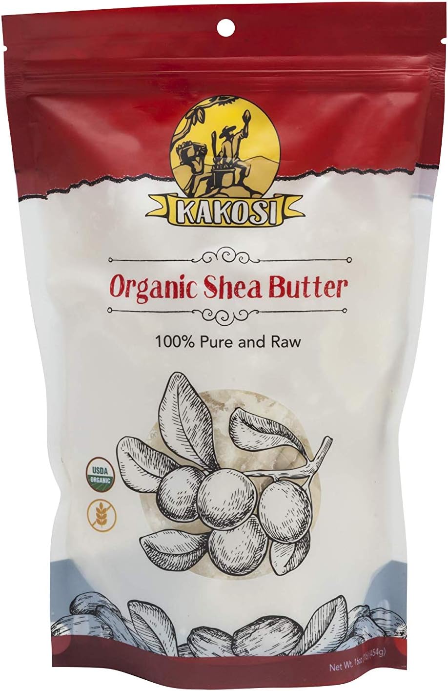 100% Pure Organic Raw Virgin Shea Butter (16oz/1 Pound)
