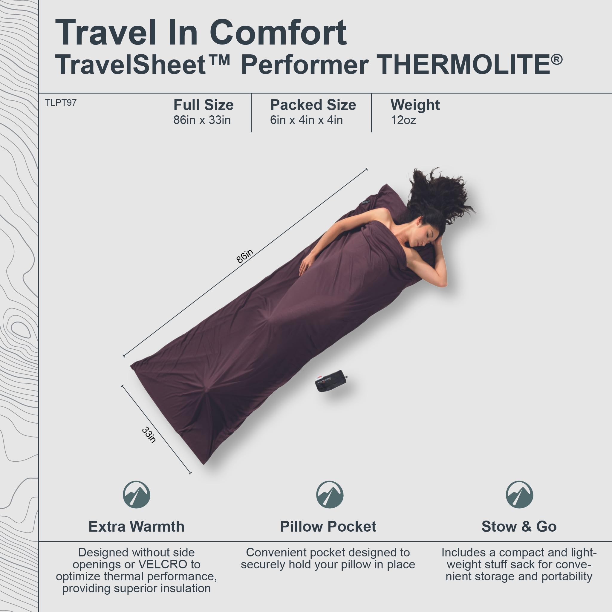 Amazon.com : COCOON - Premium - TravelSheet -Performer Thermolite