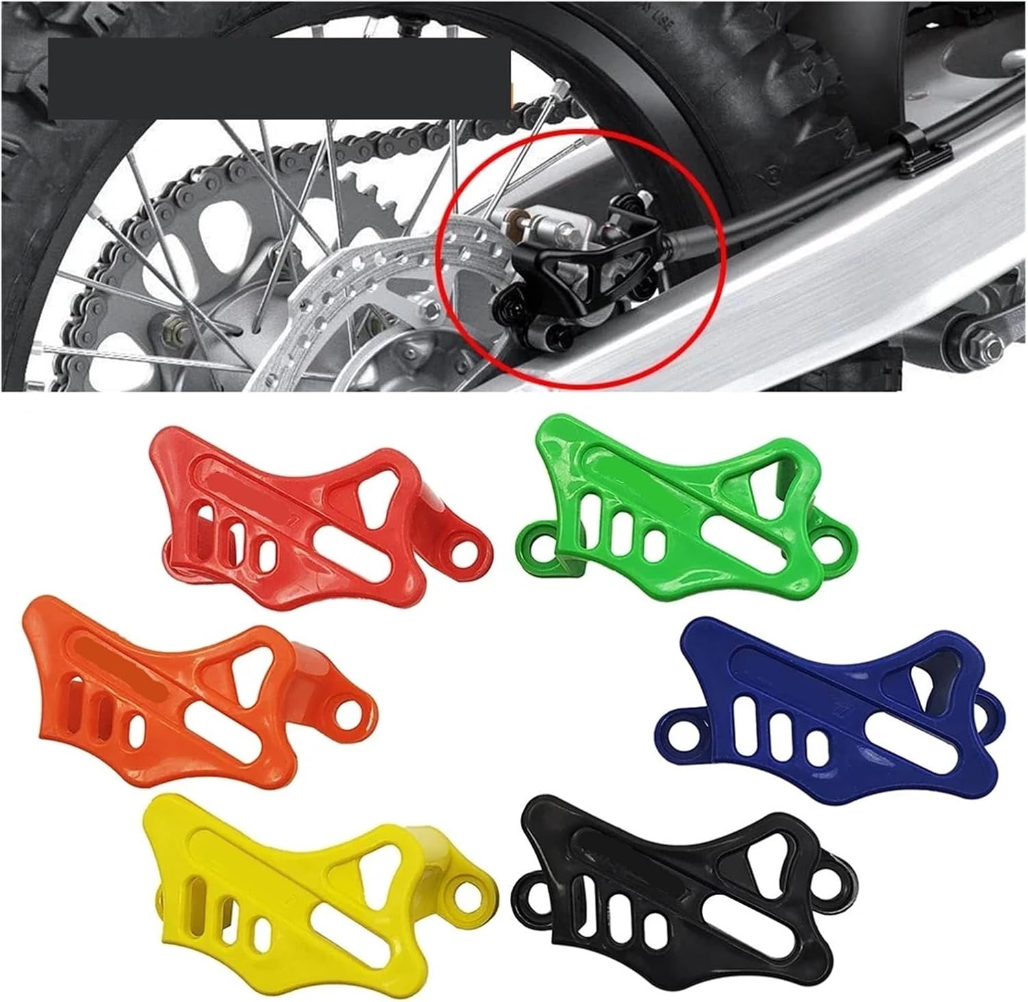 ruixingdianzishangwu Motorcycle Rear Brake Caliper Guard Protector Compatible With CR CRF 125R 250R 250X 450X 250RX 450RX 450L 2002 2003 2004 2005-2020(Red)