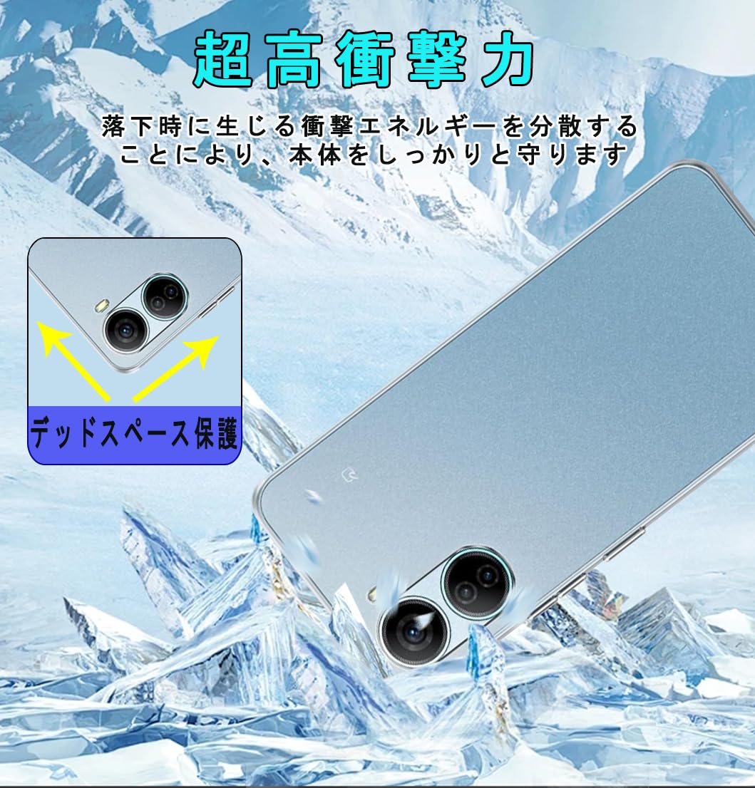 Libero5G IV(ZTE)/SIMフリー ブルーケース、ガラスフィルム付き