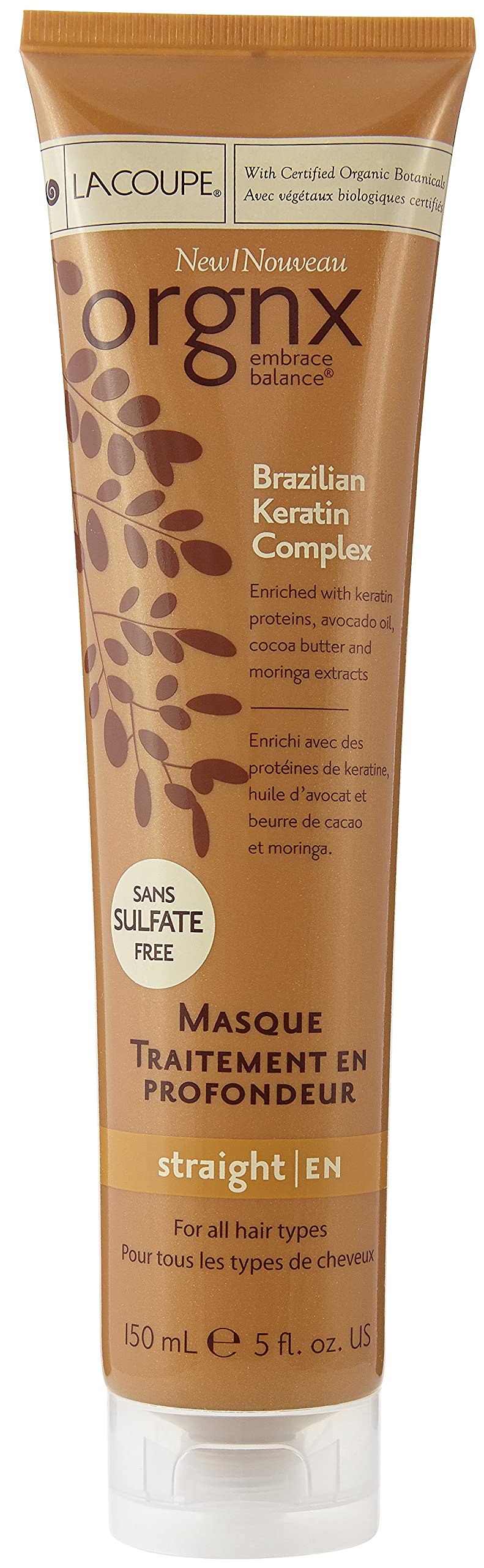 LaCoupe Orgnx Brazilian Keratin Complex Masque, 5 fl. oz.
