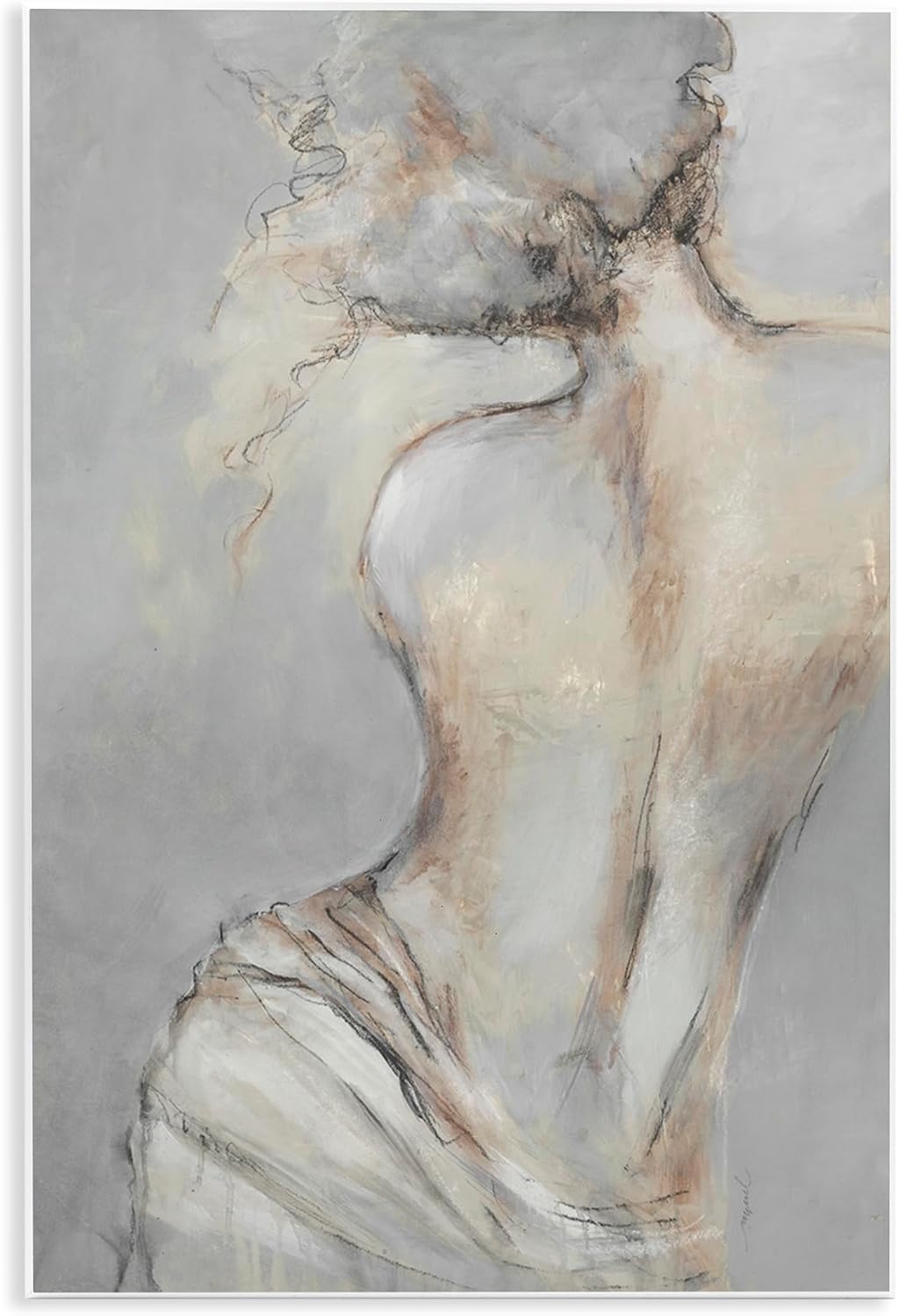 Stupell Industries 'Traditional Nude Baroque Portrait', Canvas Art, 36 x 48 Inches, Easy to Hang and Sturdy, Made in USA, by Liz Jardine