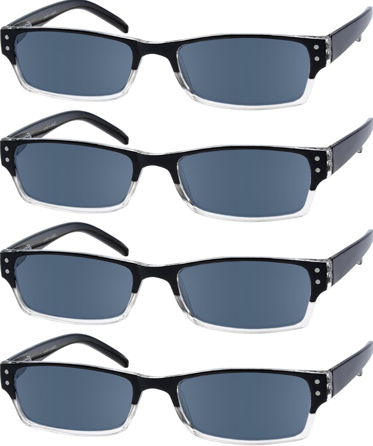 Eyekepper Reading Glasses-4 Pack Include Reading Sunglasses for Women Men Reading Under The Sun,Two-Tone Reader Eyeglasses