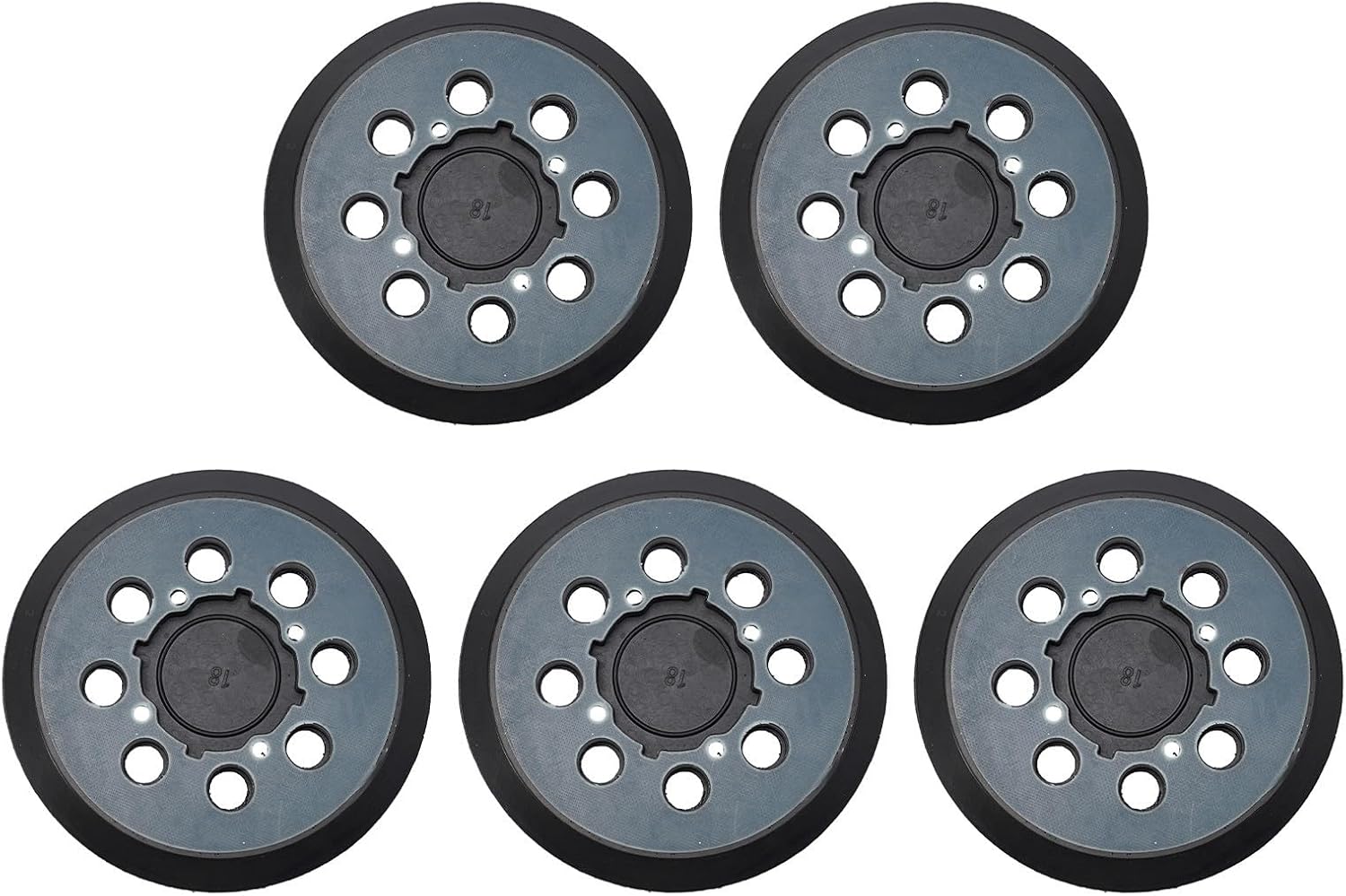 5 Inch 8-Hole Hook and Sanding Backing Pad DWE6423 DWE6421 DCW210B Random Orbital Sander, 125mm Replacement Disc with Dust Holes, 5 Pack