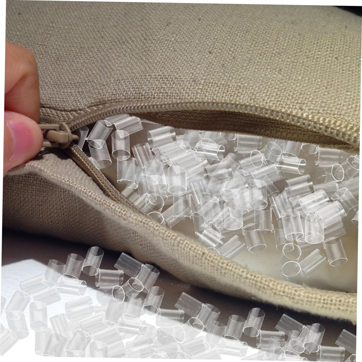 500g Clear Pe Pillow Filling Tube Inserts for Neck Support High Elasticity Bed Pillow Stuffing Replacement for Workers Students and Seniors Breathable and Convenient Stuffing