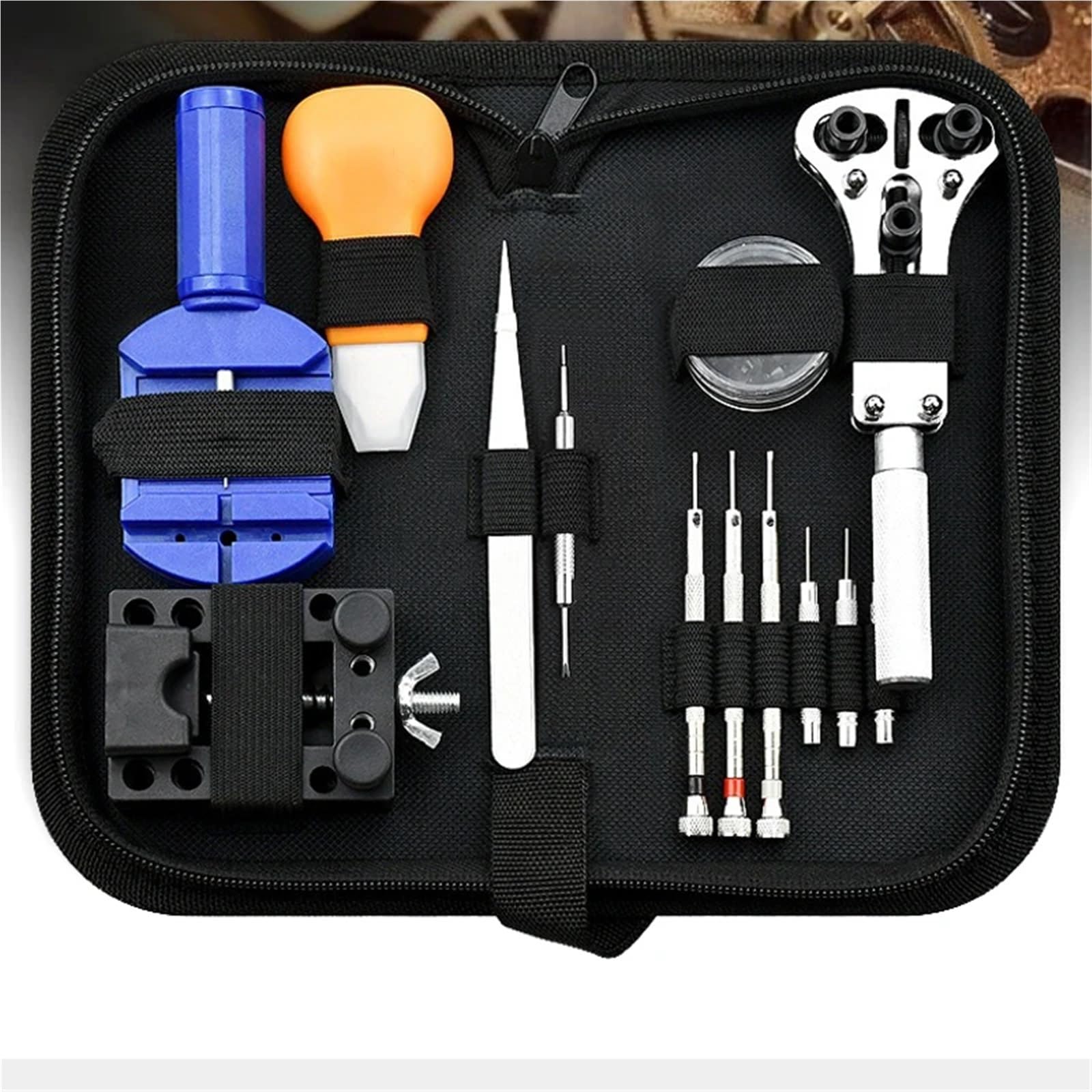 Kit d'outils de réparation de Montres 147 pièces pour horloger : Outil de Retrait de maillons, Barrette à Ressort, kit de réparation pour Le Remplacement et Le réglage des Bracelets de Montres.