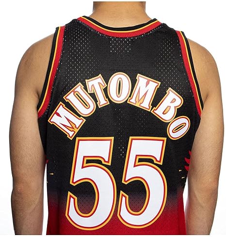 Mitchell & Ness Atlanta Hawks Swingman Jersey – Dikembe Mutombo 96-97 Hardwood Classics, Size XL - View #11