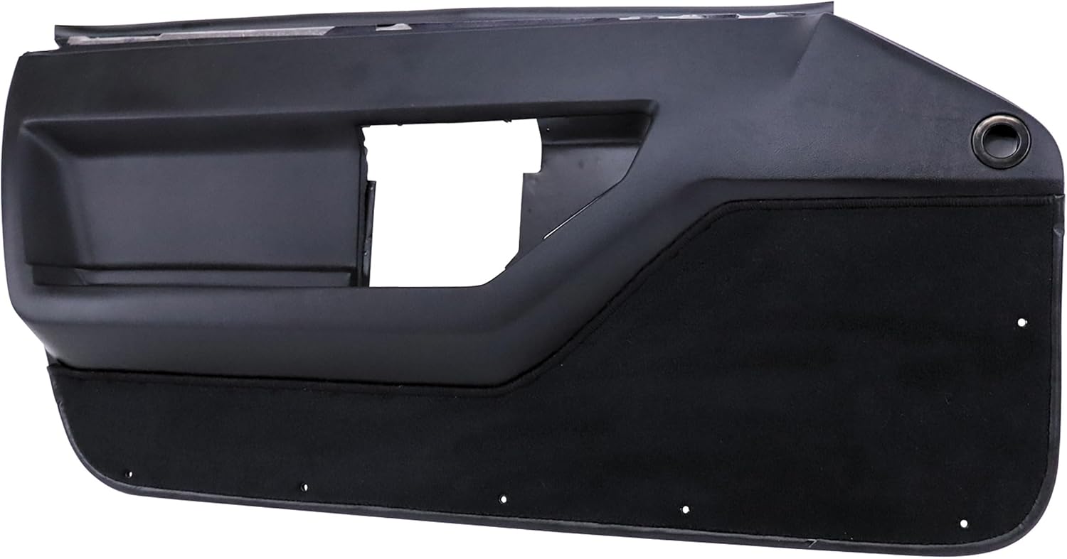 Standard Driver's Side Door Panel - Black - For 1984-1989 Corvette