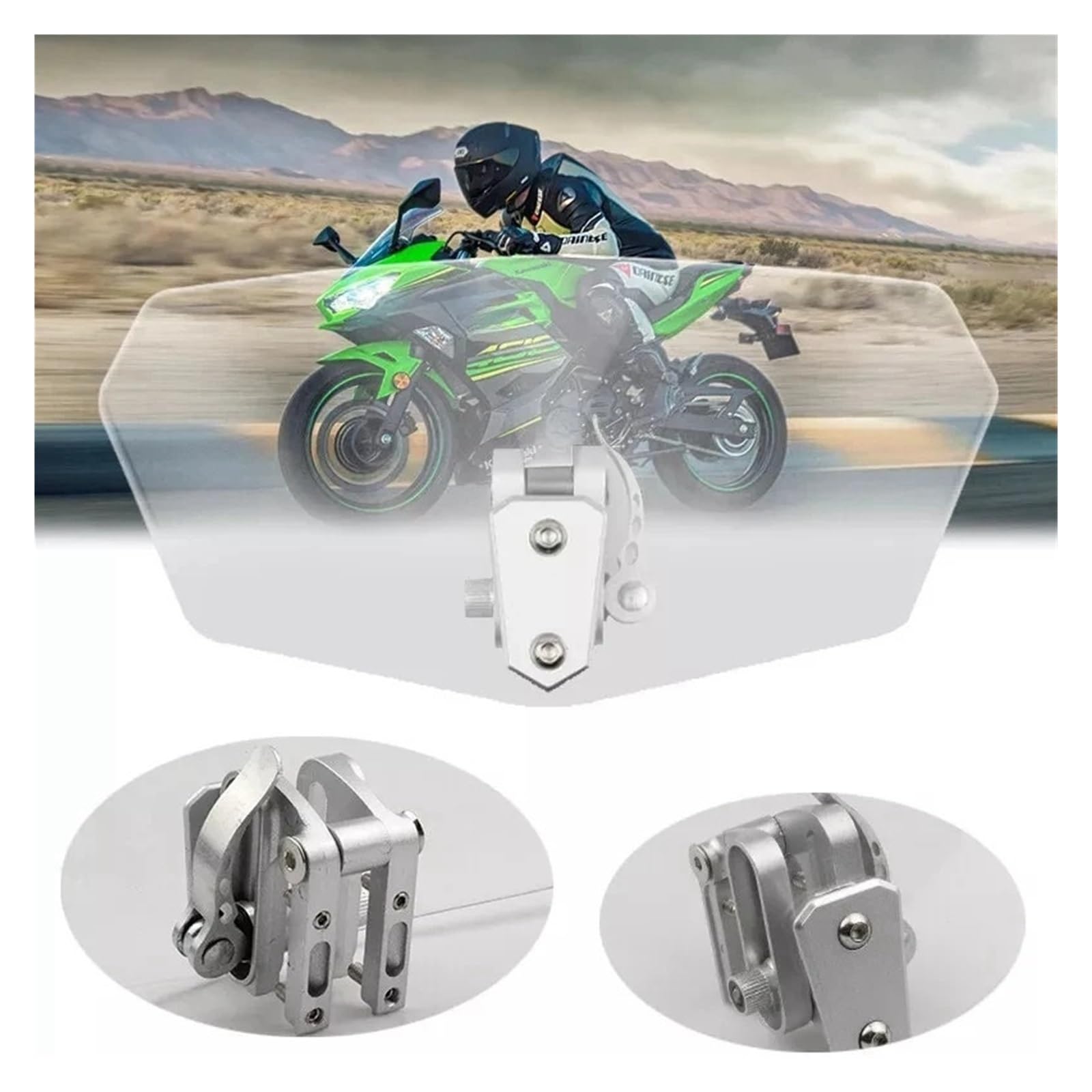 Parabrezza Per Motocicletta, Flusso D'aria Estensione Del Parabrezza Deflettore Del Vento Rialzato Per Hon&da Per Yam&aha Per Kawasaki Per Har&ley Deflettori
