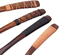 Vista 2 de 4pc-Handmade Japanese Style Wooden Soup Spoons with Tied Line on Handle