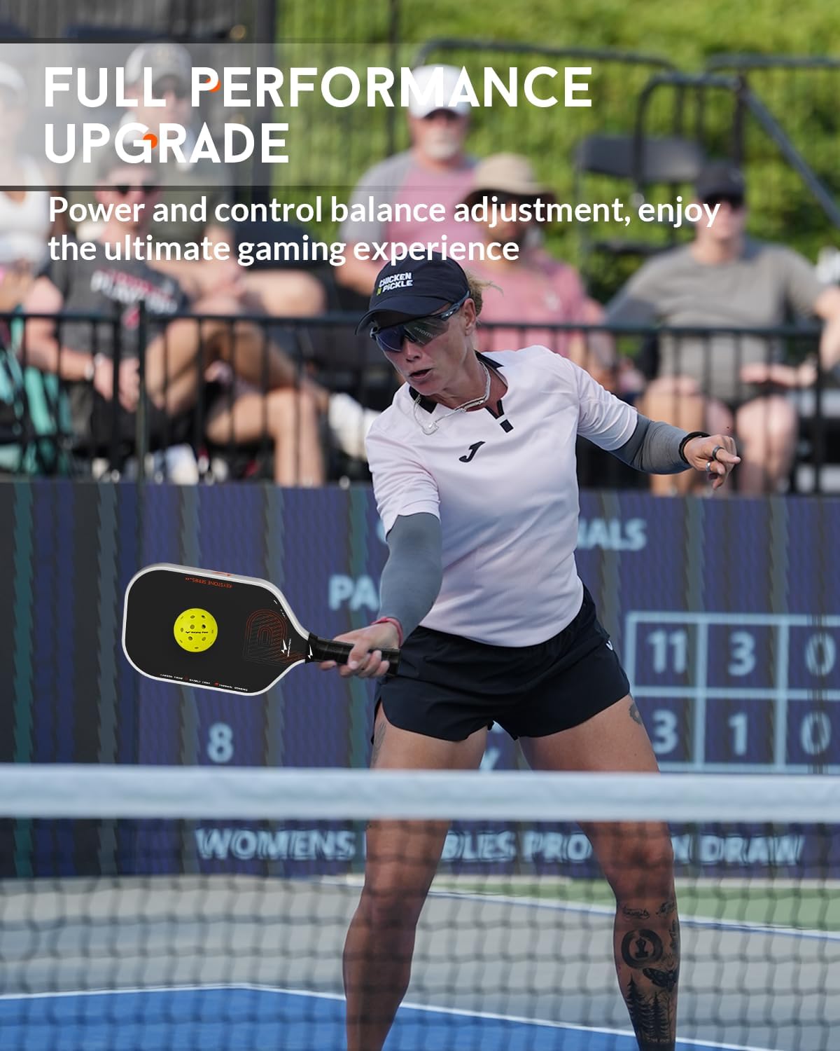 Warping Point Pickleball Paddle, Carbon Fiber Paddle with Endura Friction Surface, Polymer Honeycomb Core, Design for Ultimate Spin & Power, Large Sweet Spot & Contro, USAP Approved - Image 7