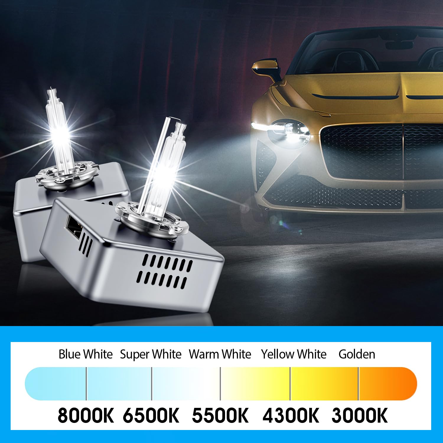 D5S żarówka ksenonowa, 25 W, 6000 K, diamentowa, białe światło, HID, metalowy stent, reflektor samochodowy, 2 sztuki