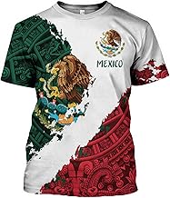 FAYBA Aztec Mexican Shirts Short Sleeves Summer Mexico Shirt Mexico Jersey Unisex 3D Shirts