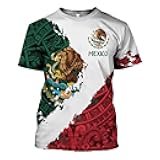 FAYBA Aztec Mexican Shirts Short Sleeves Summer Mexico Shirt Mexico Jersey Unisex 3D Shirts