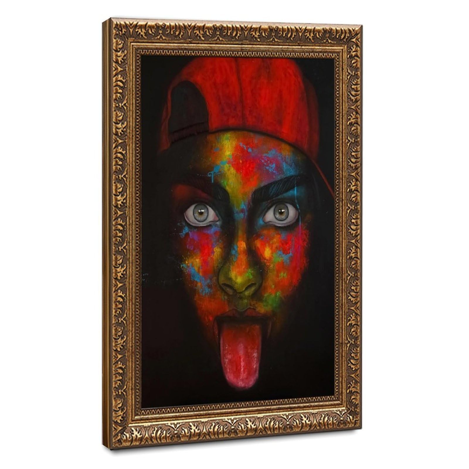 Bareronor Clear Bold Pop Art Portrait Canvas Poster Bedroom Decor Landscape Office Room Decor Gift 12" L X 18" W