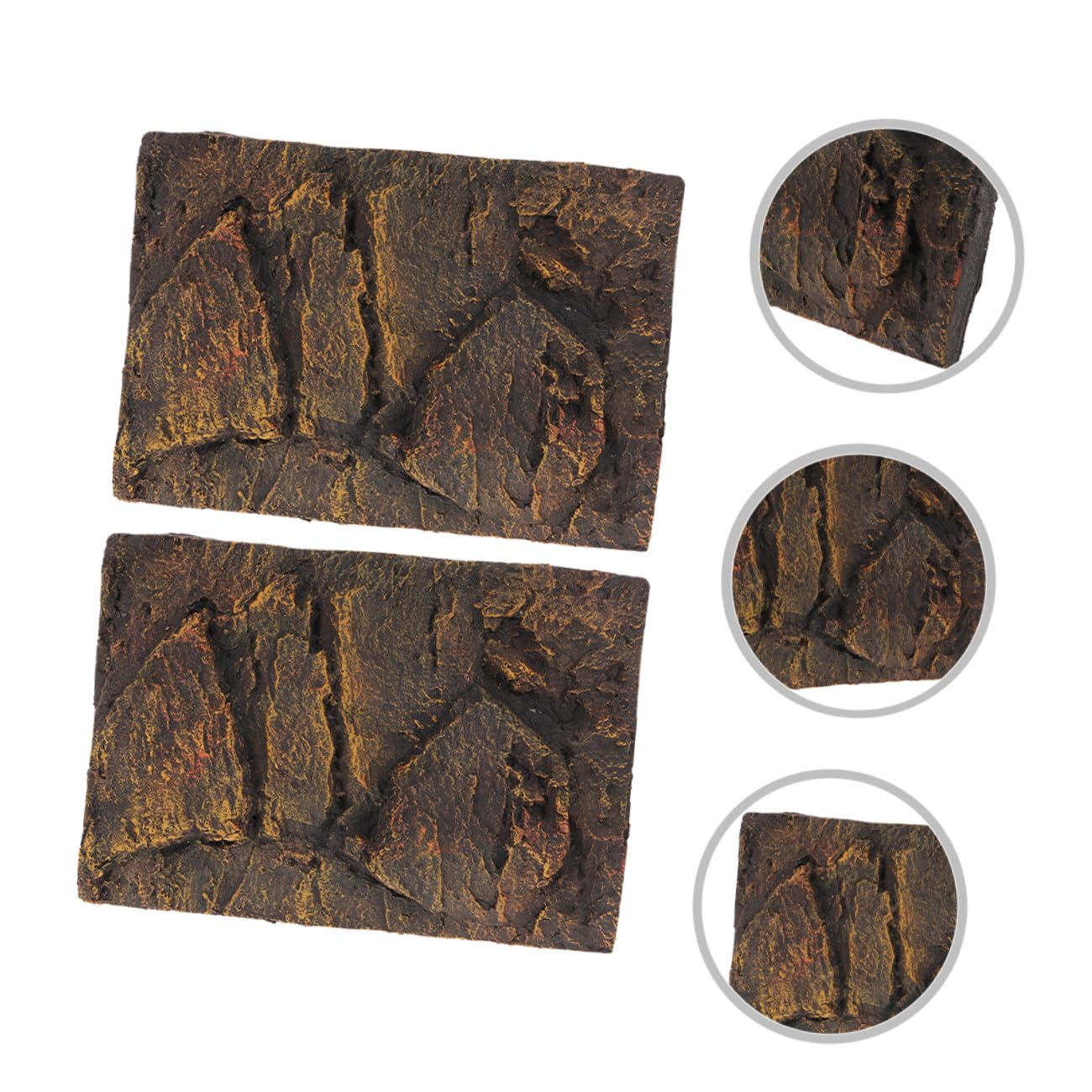 Tablero de Fondo para Acuario de Tortugas PU 3D Decoración Estable y Chic para Terrarios, Pack de 2 Piezas Adecuado Decoración de Acuarios y Escenas