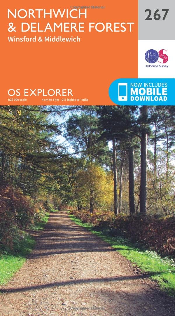 Northwich & Delamere Forest Map | Winsford & Middlewich | Ordnance Survey | OS Explorer Map 267 | England | Walks | Hiking | Maps | Adventure