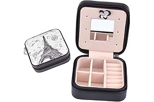 Yoption Paris Tower Pattern PU Jewelry Holder Box