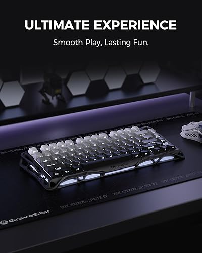 Miniatura 2 de GravaStar Mercury K1 Teclado mecánico inalámbrico 75% para juegos, aleación de aluminio, teclado compacto personalizado con conector de intercambio