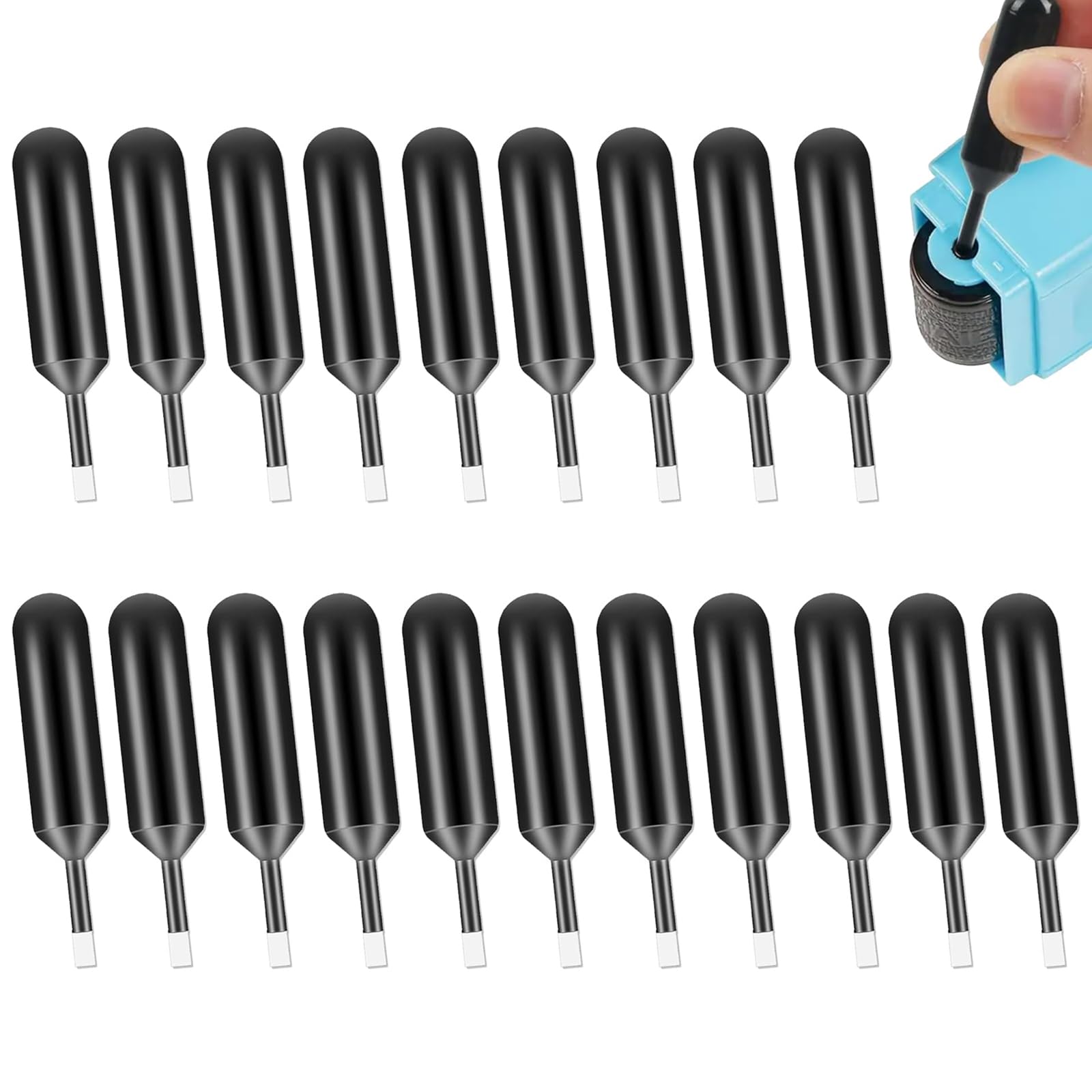 20-Pack Ink Refill for Address Blocker Roller Stamp – Compatible with Data Defender Roller Stamps, Identity Theft Protection Refill for Address Blocker（20）