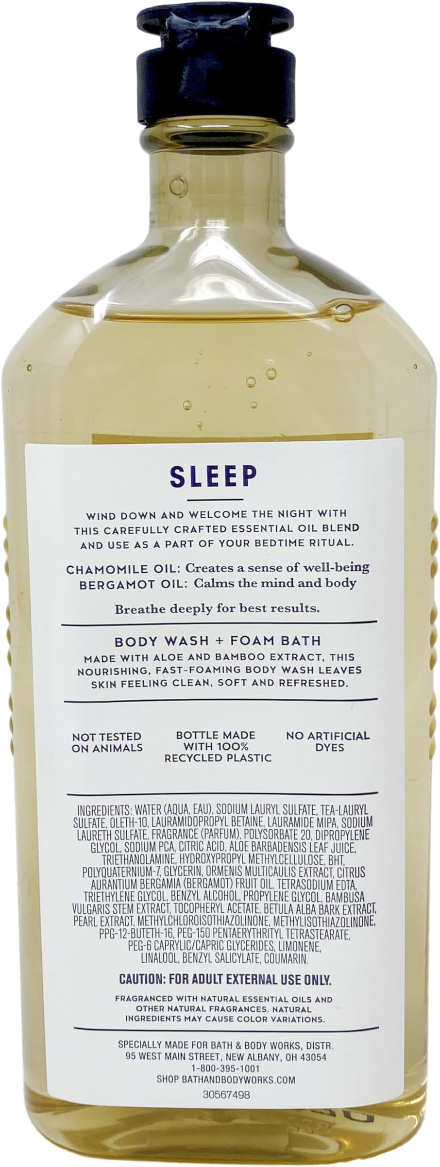 Bath & Body Works Aromatherapy Body Wash & Foam Bath, Gift Sets 10 fl oz per Bottle (3 Pack) (Chamomile + Bergamot)