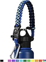 Vista 36 de Asa de cuerda de paracaídas para botellas Hydroflask 2.0 de boca ancha y estándar, con nuevo soporte de anillo de seguridad, 12oz - 64oz