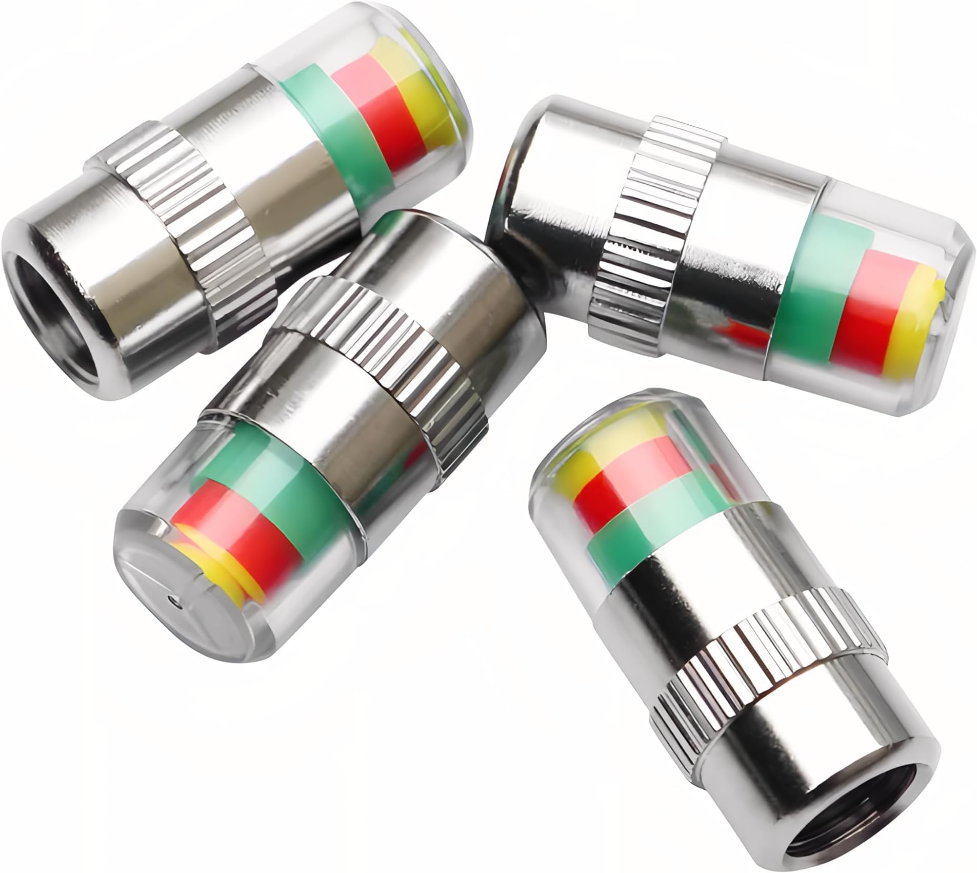 4 PCS Car Tire Tyre Pressure Monitor Valve Stem Caps 3 Colors Air Tyre