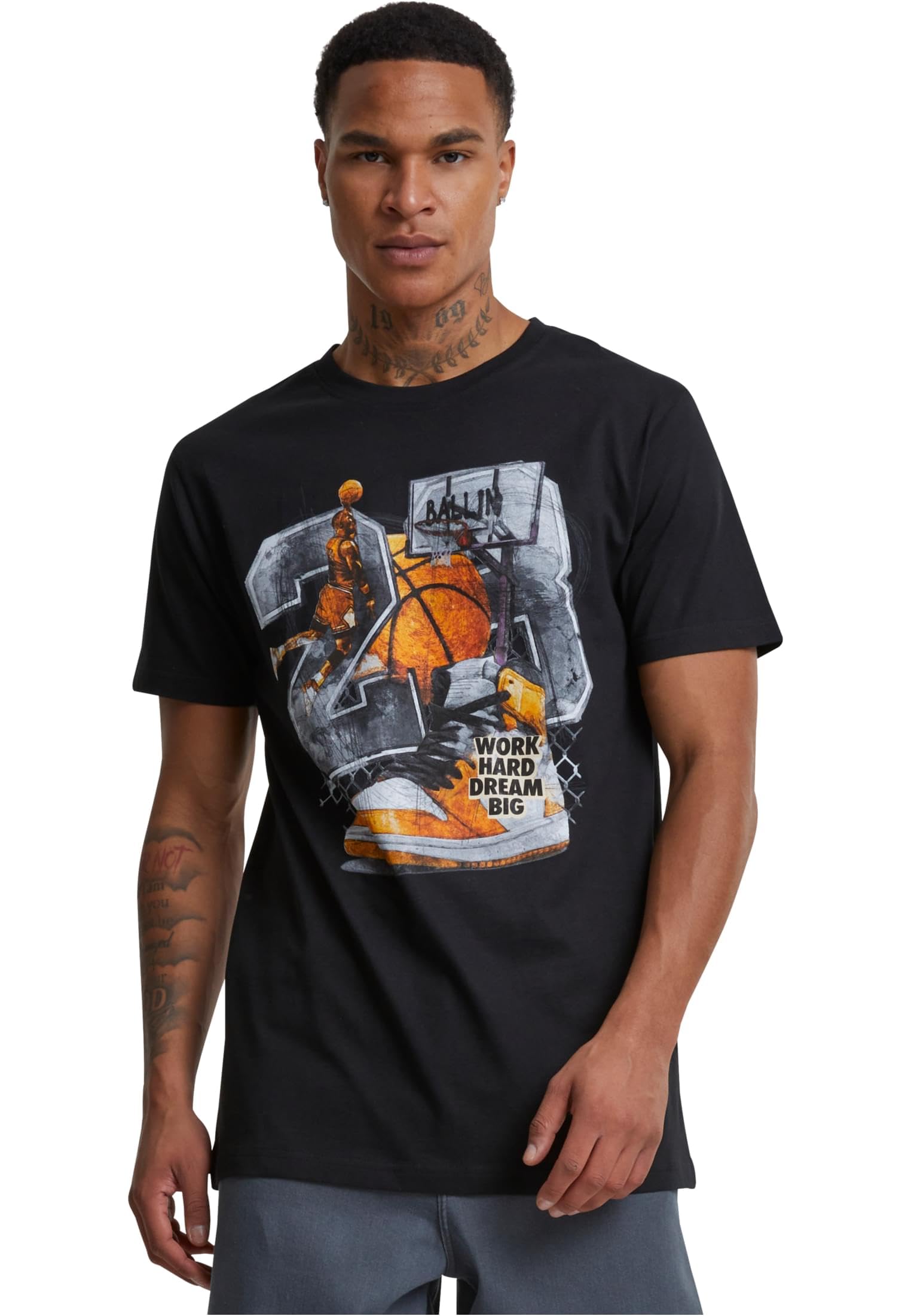 Mister Tee Men's Vintage Ballin Tee, Black, L