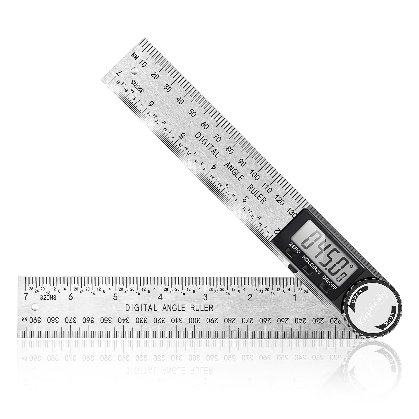Digital Angle Finder Protractor, 7inch 200mm Angle Gauge Professional Measuring Tool, Third Generation Adjustable Angle Ruler, Quick Display for Carpentry Construction (Stainless Steel) | Stainless Steel Angle Gauge, Adjustable Angle Ruler, Quick Display, for Carpentry Construction and Home Improvement-image-7