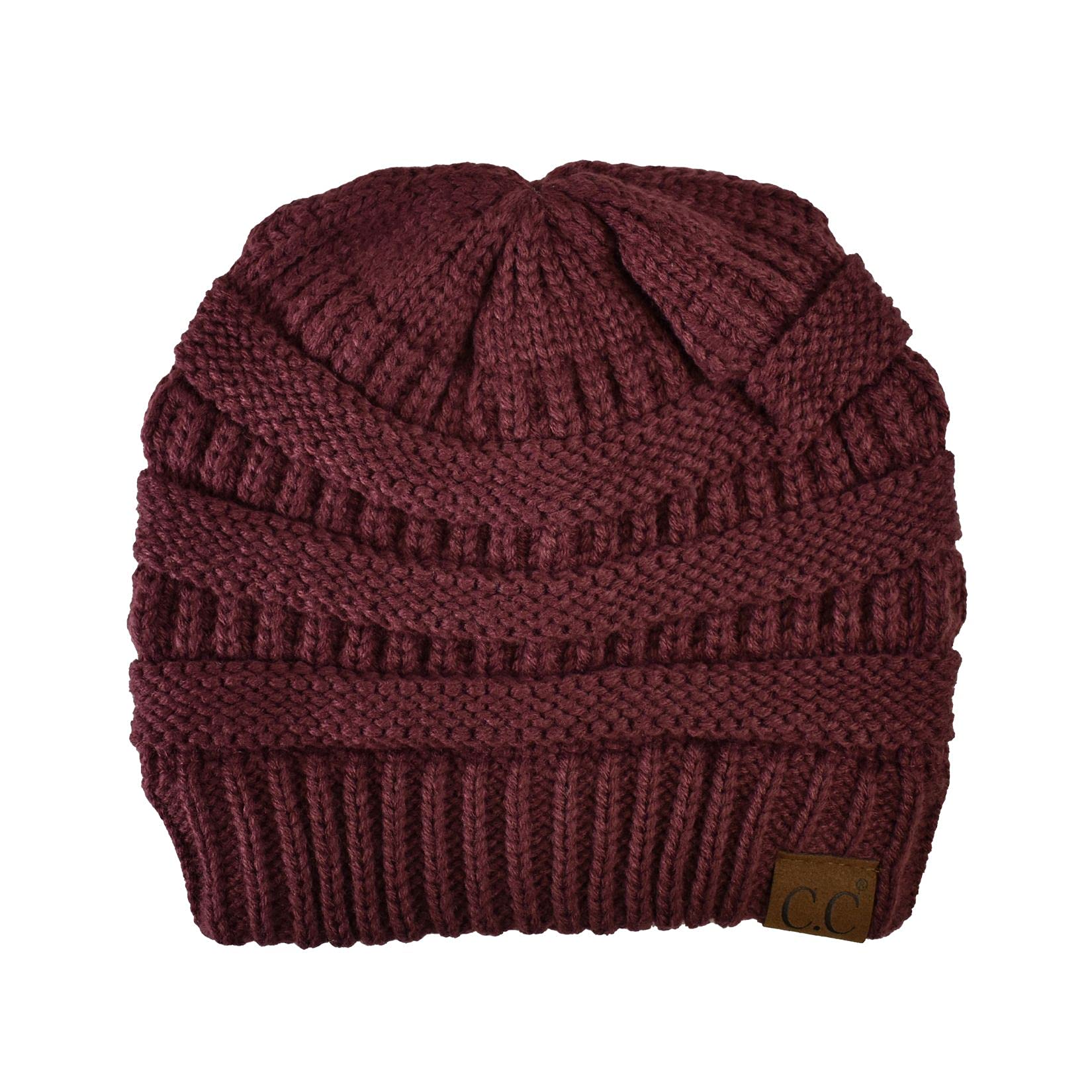 C.C Trendy Warm Chunky Soft Stretch Cable Knit Beanie Skully, Winter Mint, One Size — view 159