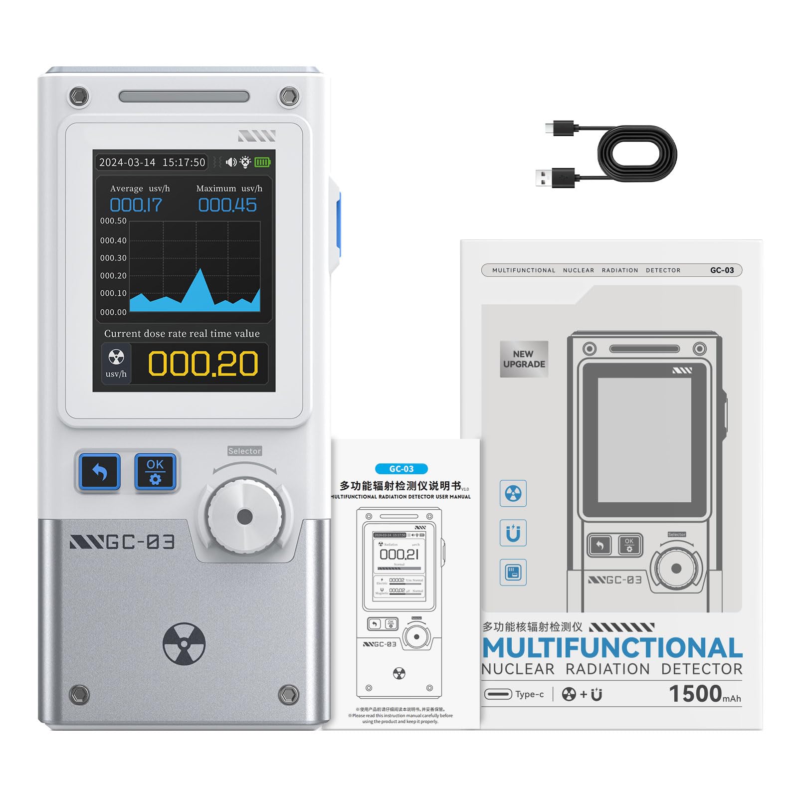 Easy Carry Radiation Electric Tester Digital Electromagnetic Radiation Analyzers Device for Various Environment Electromagnetic Nuclear Detectors